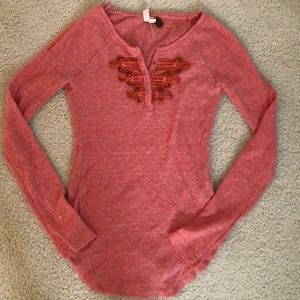 Pink Free People long sleeve